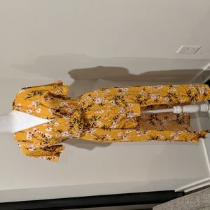 Yellow floral romper